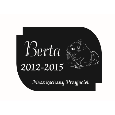nagrobek dla zwierząt - tablica dla szynszyli